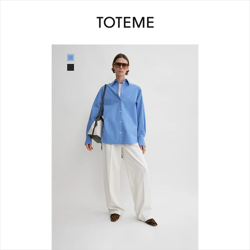 TOTEME女装宽松挺括府绸直筒衬衫上衣