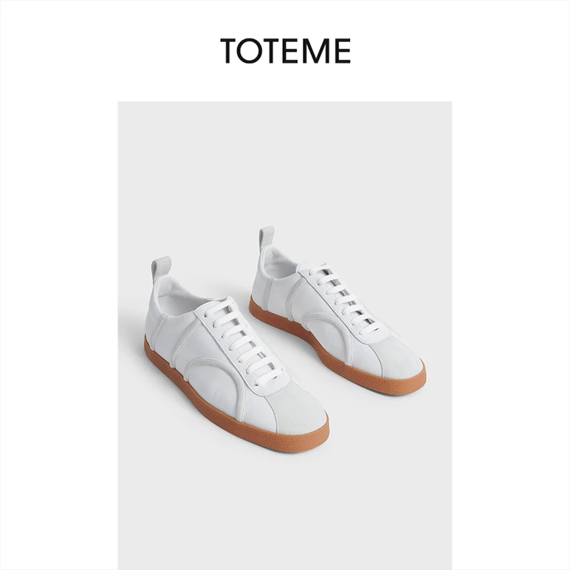 TOTEME女鞋米白色经典休闲运动鞋德训鞋小白鞋