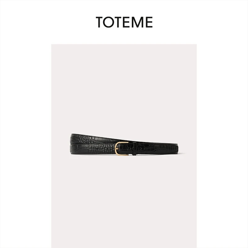 TOTEME女士鳄鱼纹牛皮双层腰带