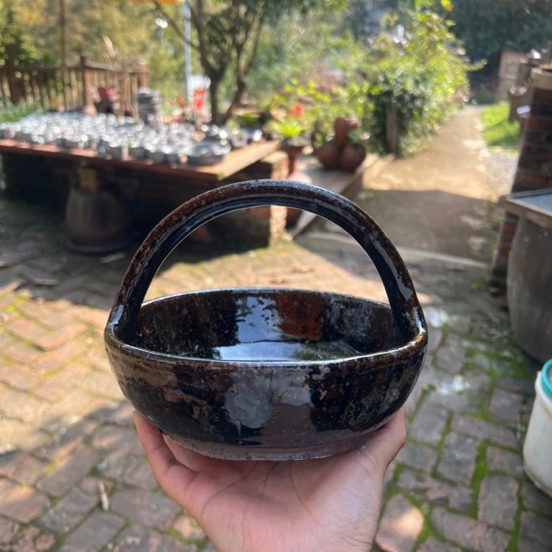 新宣窑陶制品果篮