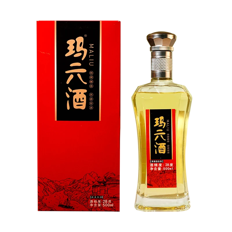 玛六酒口感柔和、清香十足纯正粮食白酒500ML28度500