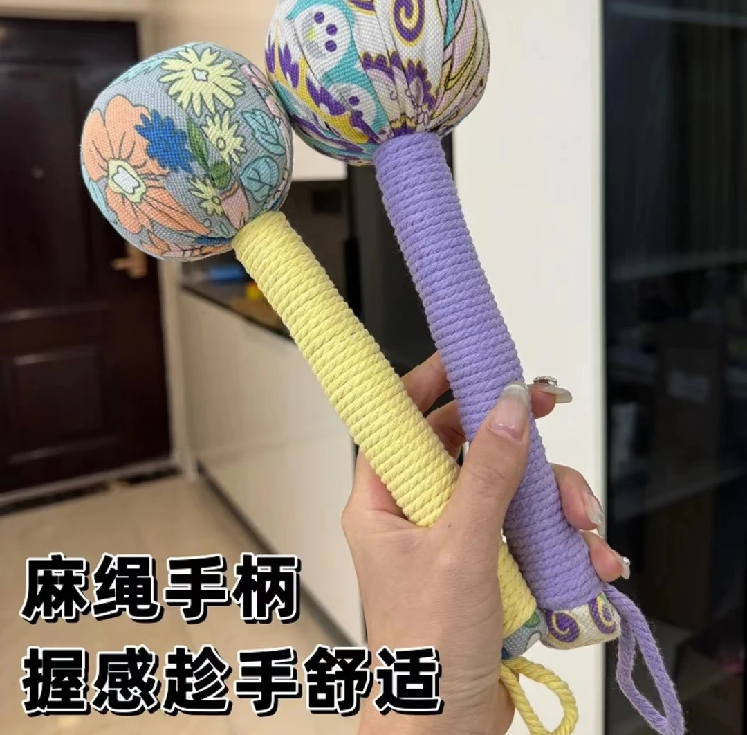 加长款30厘米艾草养生锤经络拍打神器颈肩锤背拍按摩敲打棒筋络式