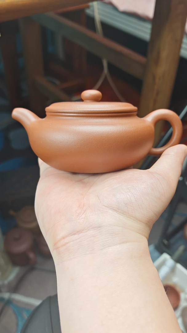 全手工四方壶朱泥泥壶扁腹壶中槽清泡茶壶茶具扁壶家用单壶
