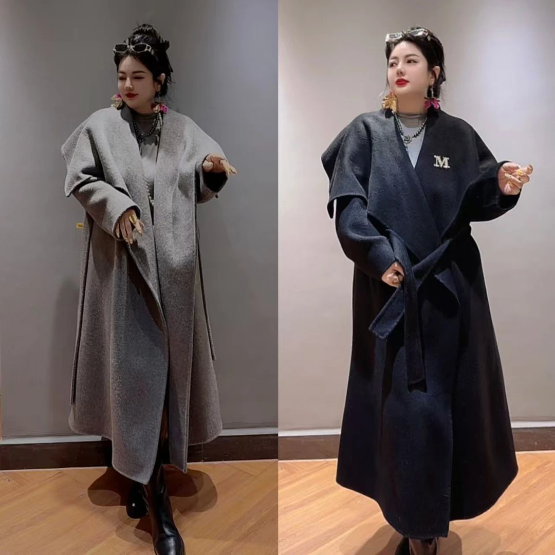 臭朵朵家 小众设计高品质简约大气羊绒大衣