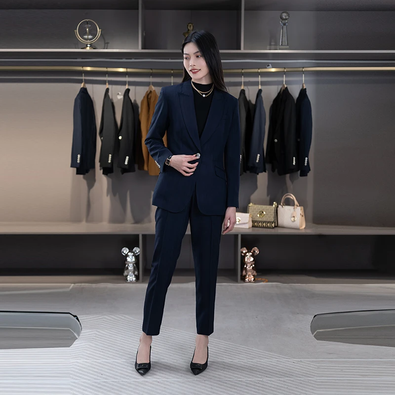 高档职业套装女早春秋时尚气质女神范高级感西服套两件套女