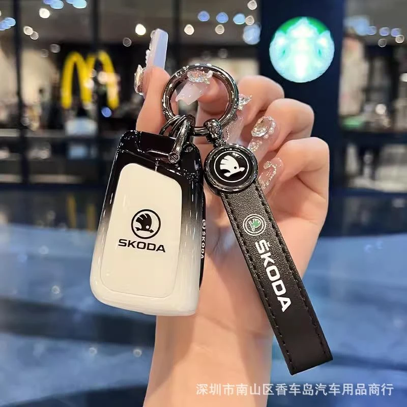 适用斯柯达钥匙套明锐18速派24新款柯珞克科迪亚克GT专用壳高级扣