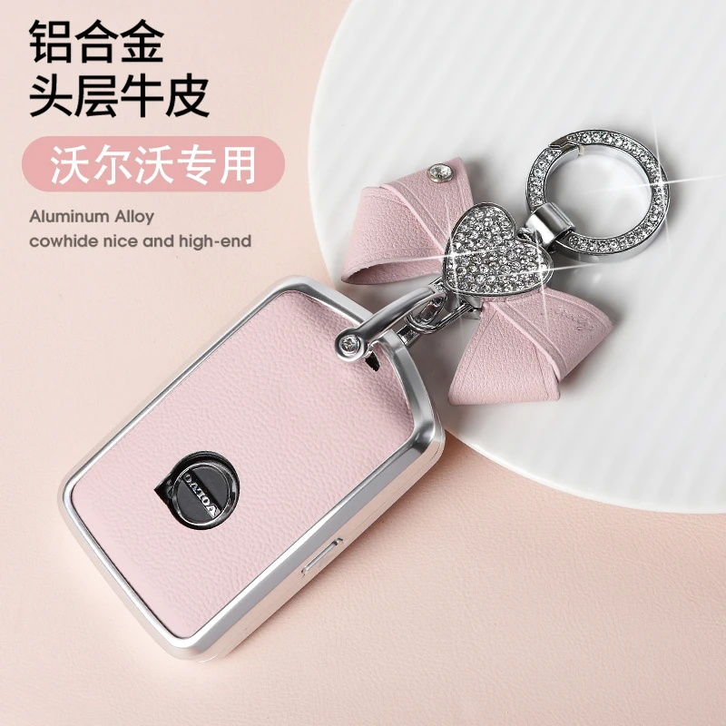 适用沃尔沃xc60钥匙套s90/s60汽车xc40女扣v40/v90壳xc90真皮全包