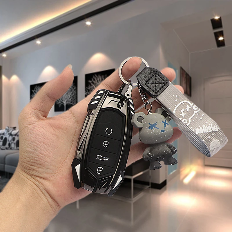 专用于2023款奇瑞瑞虎9钥匙套 个性创意瑞虎八金属瑞虎九套扣包男