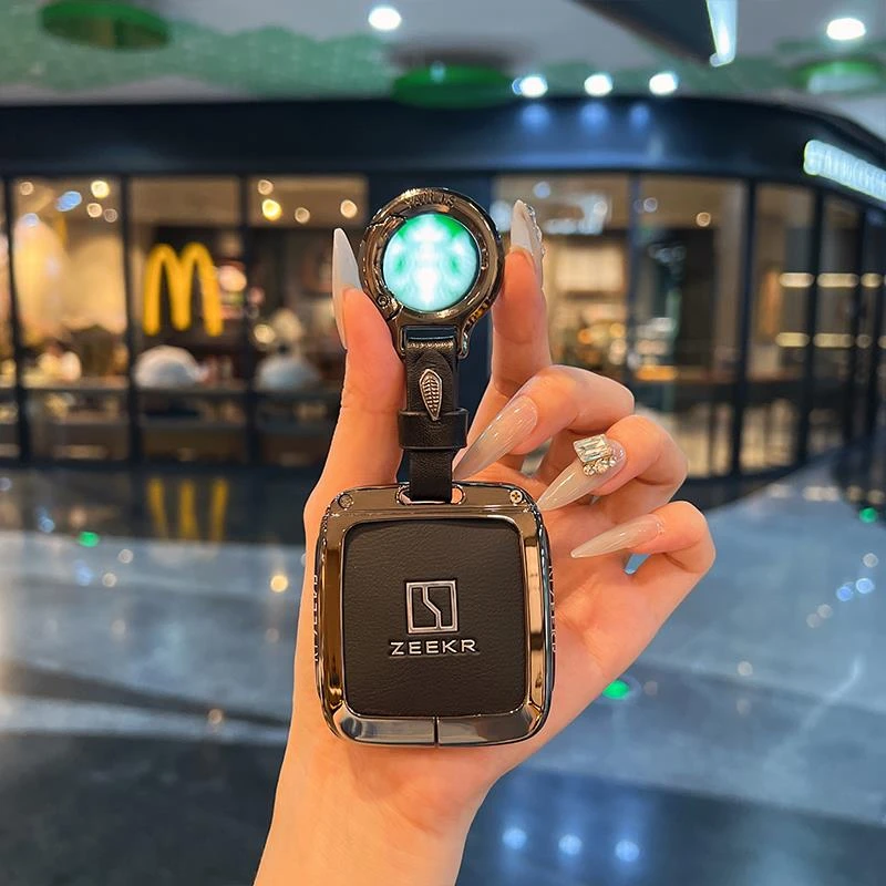 适用24款极氪001钥匙套007极氪x车ZEEKR蓝牙智能实体FR极客女壳扣