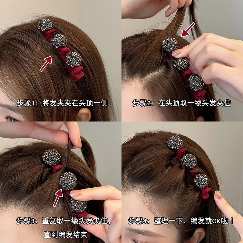 高级感发夹女侧边编发刘海发卡百搭抓夹前额头发鲨鱼夹子头饰简约