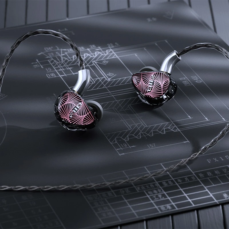 FiiO飞傲FX15一圈一铁四静电混合单元HIFI入耳挂耳式有线音乐耳机