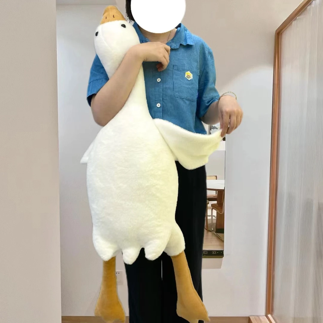 可爱卡通大白鹅抱枕一个毛绒玩具抱枕靠垫玩具抱枕