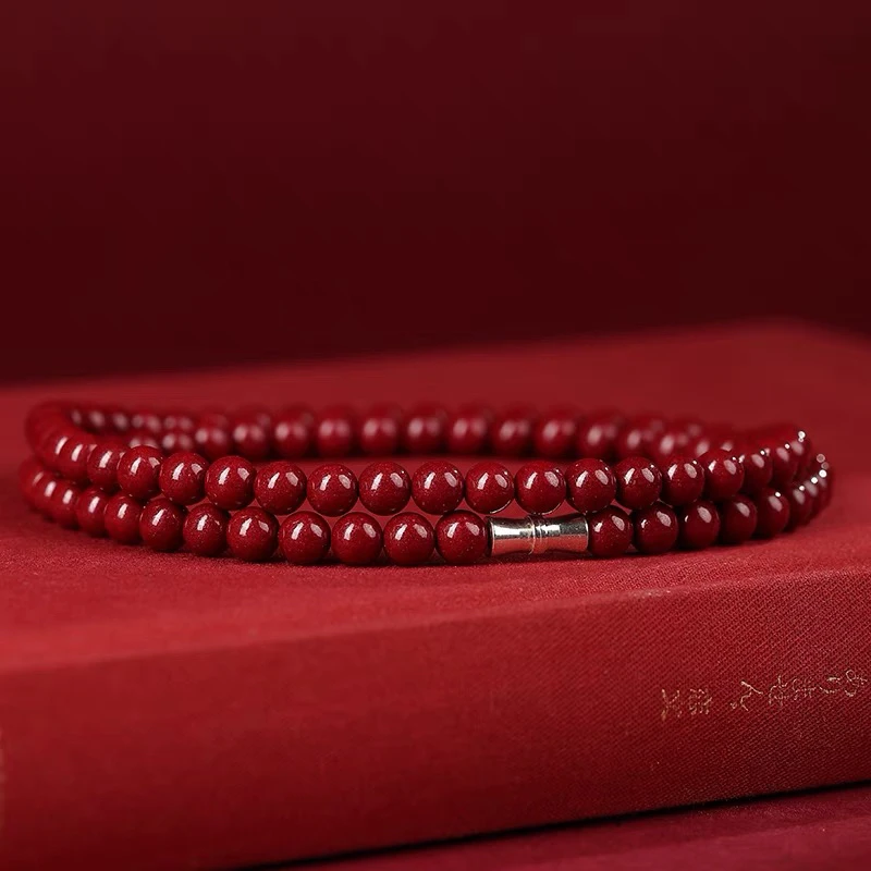 含辰砂工艺品朱砂紫金砂-项链锁骨链全珠脖链送妈妈