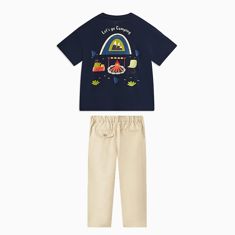 MQD童装t恤夏季新款透气圆领休闲儿童短袖T恤套装TC0321N_1