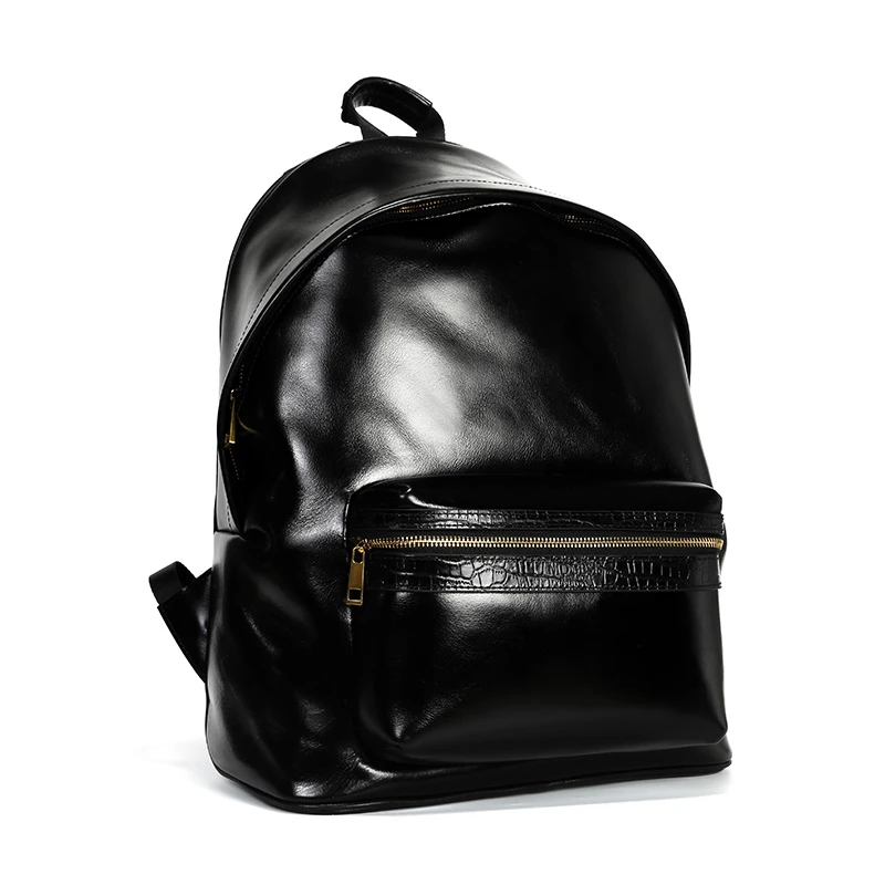 PB0211男士新款双肩包15寸电脑包多功能背包大容量旅行包通勤皮包