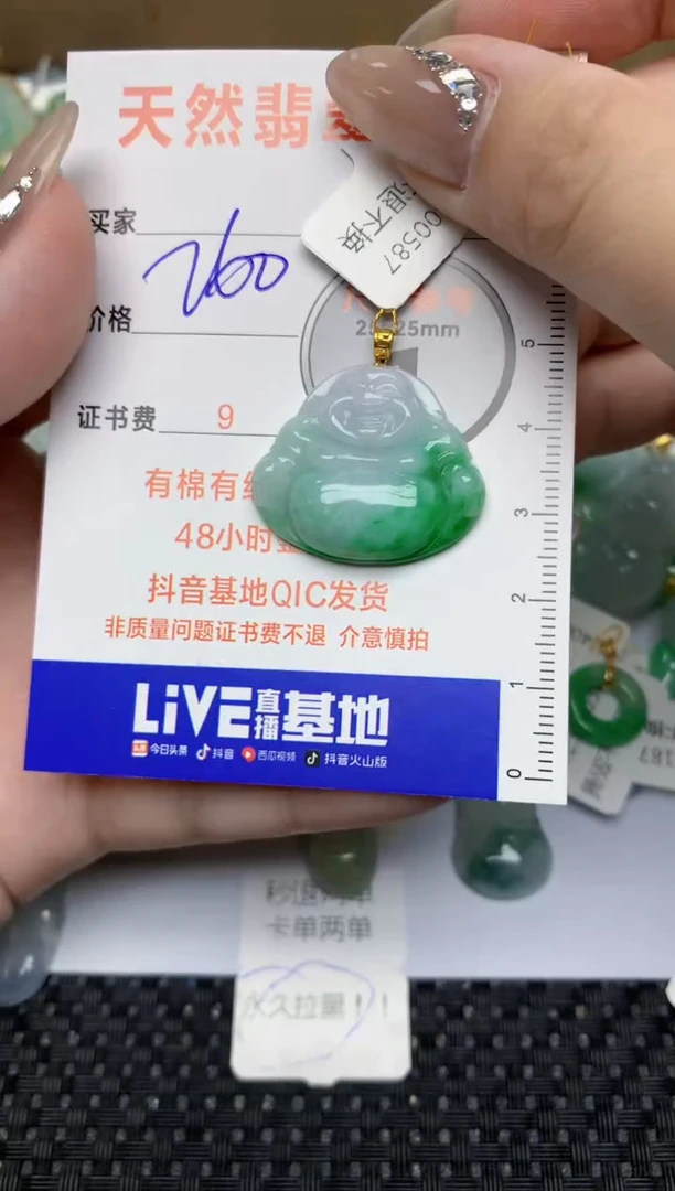 【闪购商品】翡翠颈饰18K金镶嵌42  天然翡翠A货