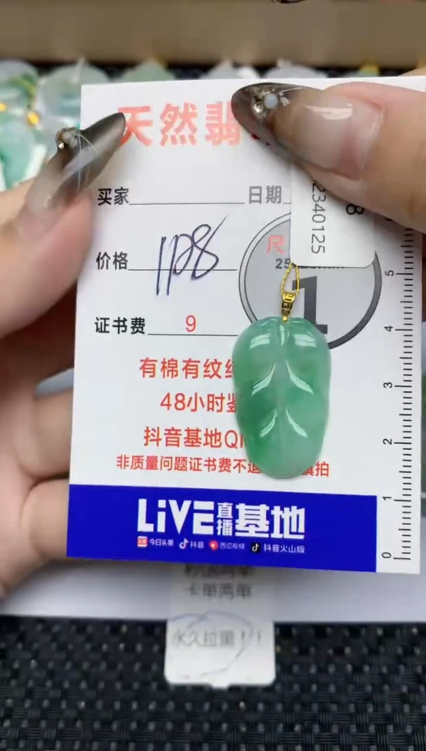 【闪购商品】翡翠颈饰18K金镶嵌167 天然翡翠A货