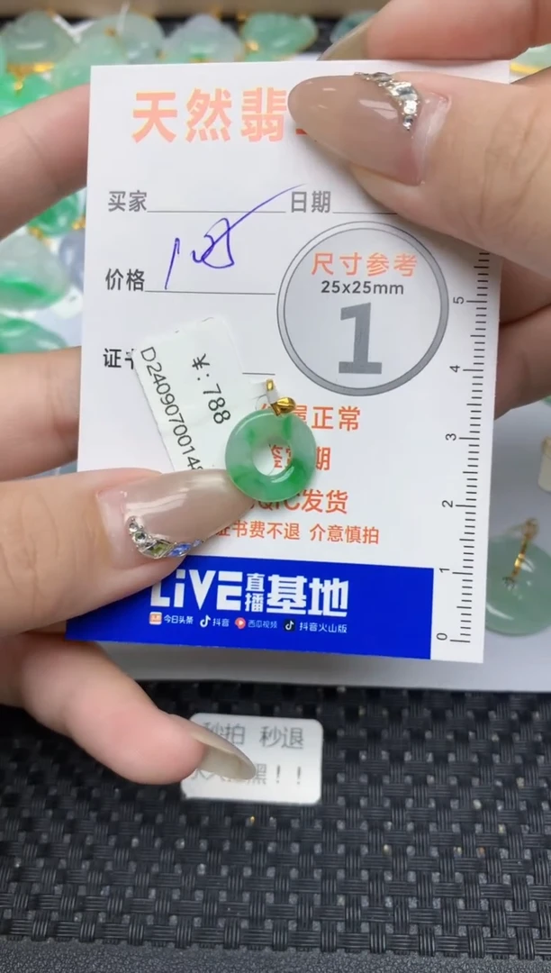 【闪购商品】翡翠颈饰18K金镶嵌540 天然翡翠A货