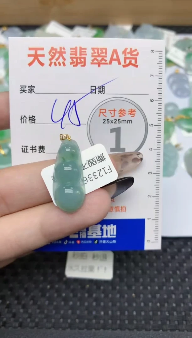 【闪购商品】翡翠颈饰18K金镶嵌348  天然翡翠A货