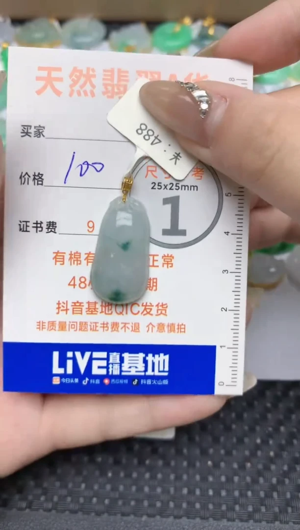 【闪购商品】翡翠颈饰18K金镶嵌208 天然翡翠A货