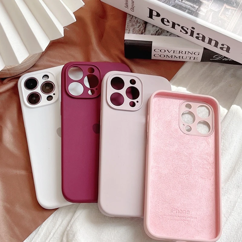 ins新款适用于苹果14Promax手机壳液态硅胶iPhone15全包12ip11Pro