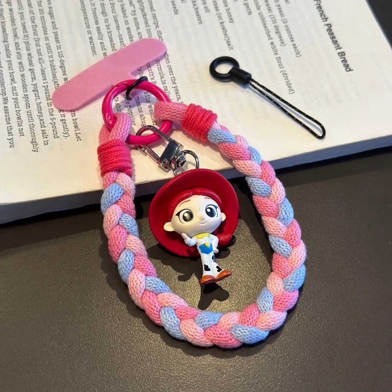 XL原创卡通公仔棉质手机壳挂绳手腕绳挂件精致女款防丢掉手机链短