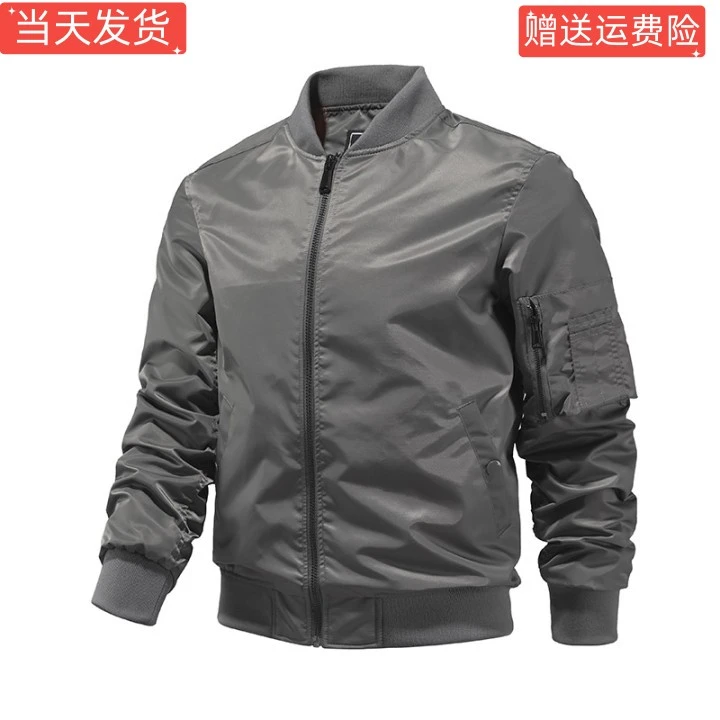 2023新款飞行夹克加棉/薄春秋季防风飞行员夹克棒球服挡风骑行服