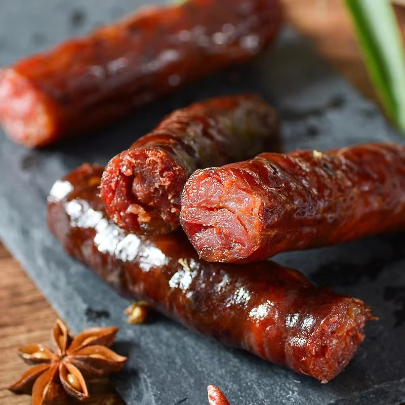 原味香肠】贵州正宗土猪腊肉农家传统古法工艺腌制青钢木烟熏 腊肠