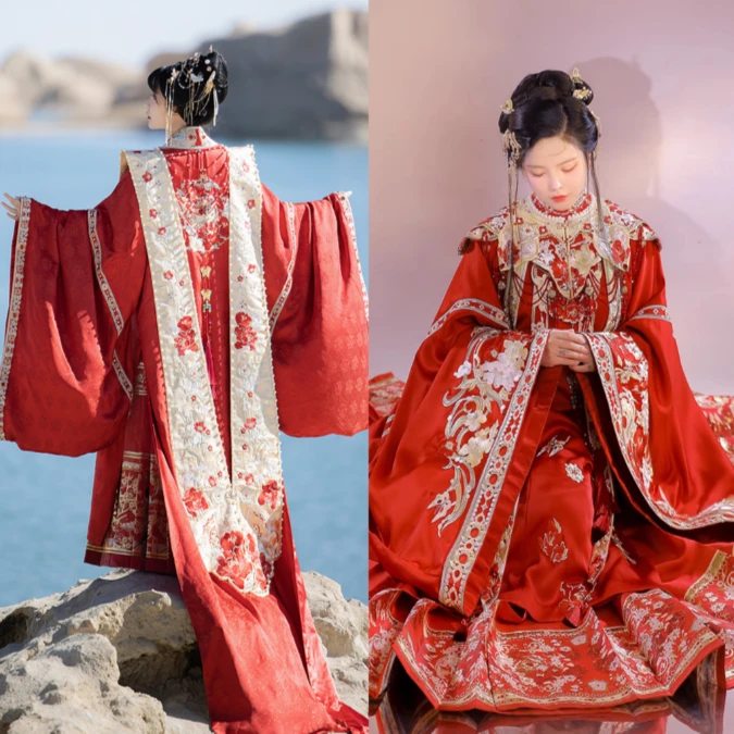 尾单【璧合天禧&祈愿少女】国风大典秀款原创重工宋制婚服