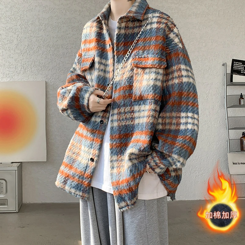 休闲男外套男士宽松潮流港风加棉ins保暖春秋牛仔情侣加厚帅气