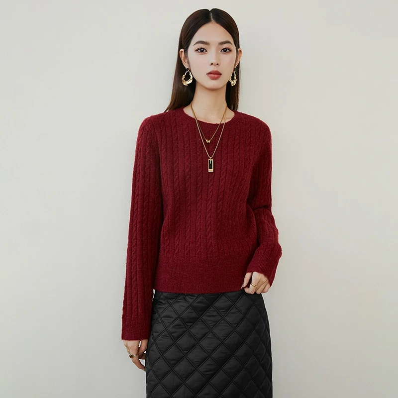 晚白【红人上新】春新款高级感气质套头针织衫24090606