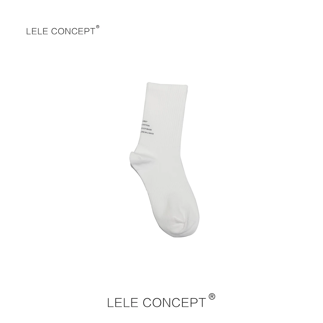 LELE CONCEPT｜百搭潮流字母中腰袜WZ015