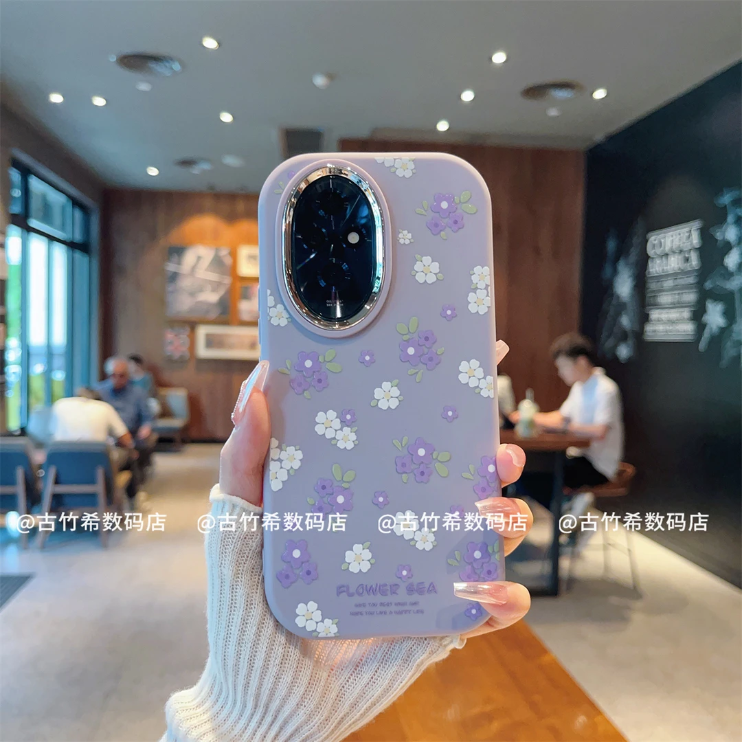 （荣耀200系列）银镜小胖墩适用荣耀200/荣耀200pro手机壳包边防摔