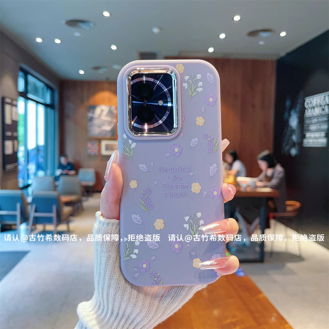 （荣耀100系列）银镜小胖墩适用荣耀100/荣耀100pro手机壳包边防摔