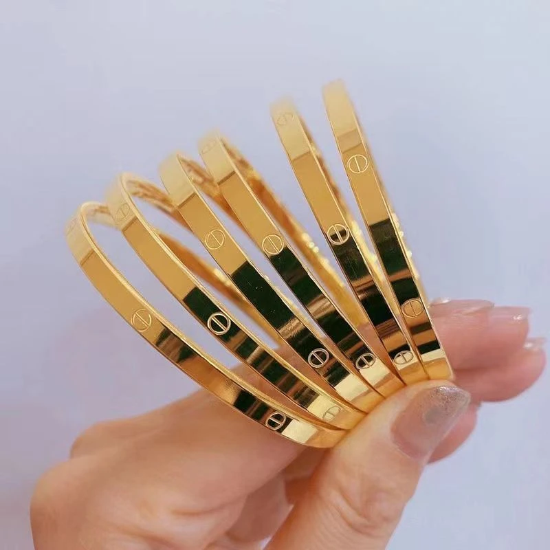 铜合金手镯 椭圆贵妃镯轻奢手镯经典款不掉色气质地亚活口小众素9