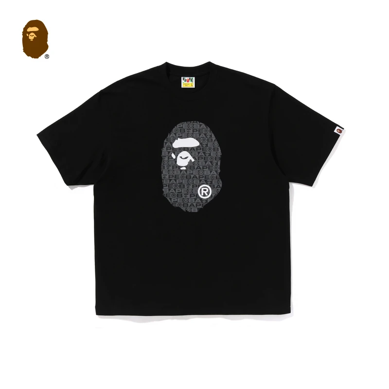 BAPE男装24秋冬猿人印花宽松短袖T恤110322N