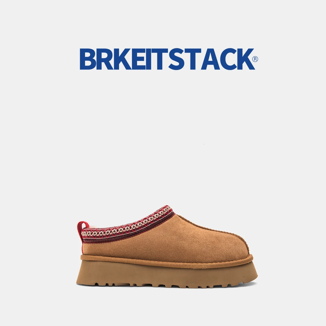 2025冬季新款民族风毛毛拖短筒雪地靴女皮毛一体女鞋厚底保暖棉鞋