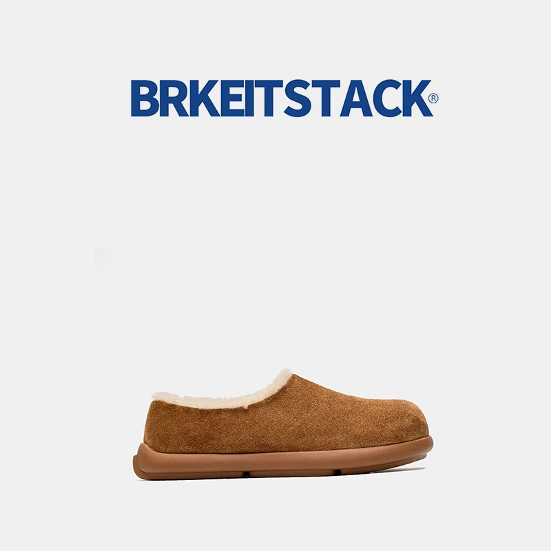 2025年冬季新款羊皮毛一体勃肯鞋小土豆加绒时尚棉鞋保暖懒人短鞋