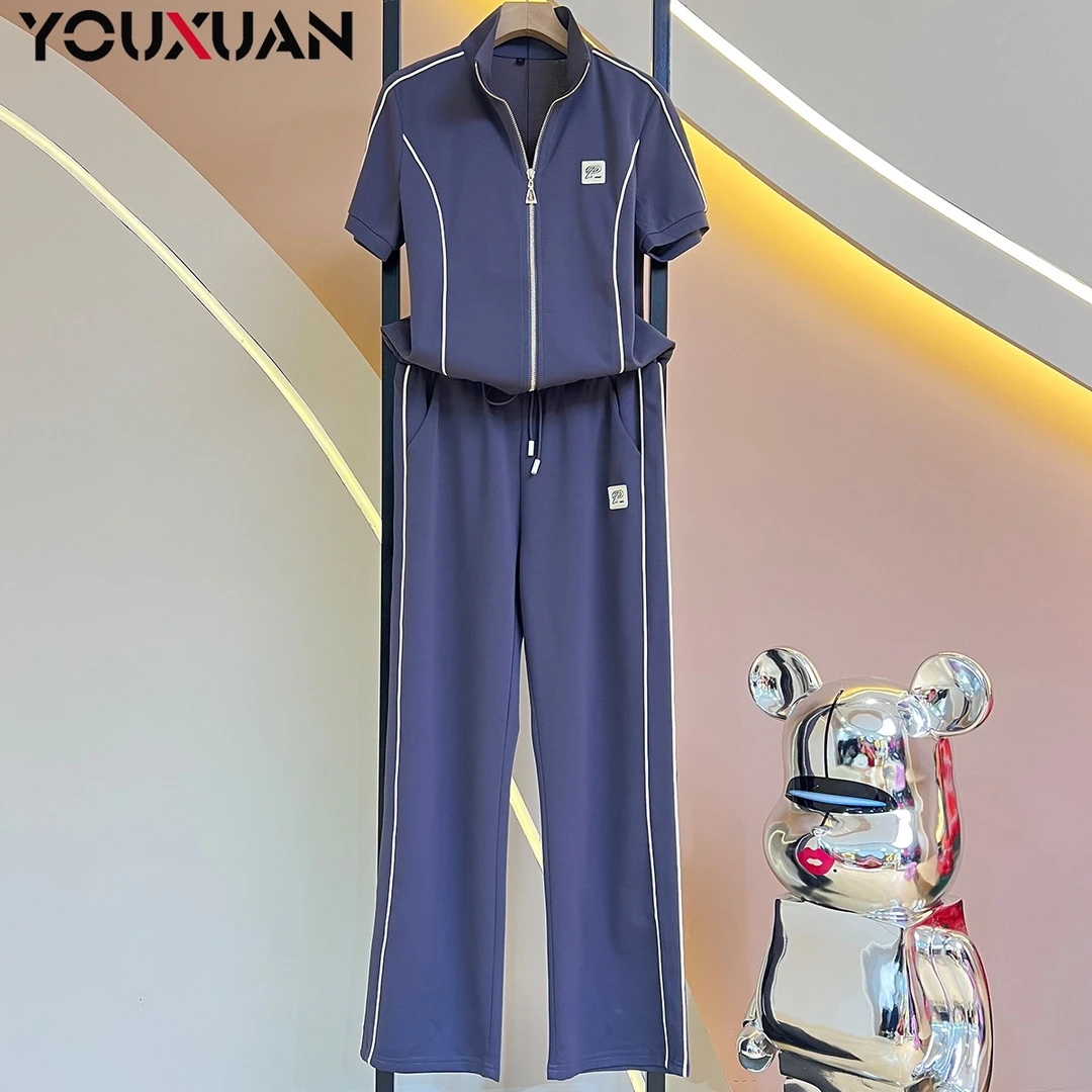 2024新品夏季女装显瘦百搭韩版时尚休闲气质短袖运动套装37618