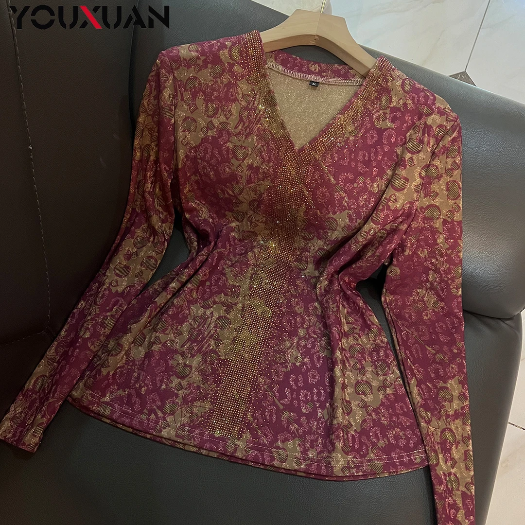 【优雅】秋冬新品百搭韩版上衣时尚休闲宽松长袖V领女士打底衫89215