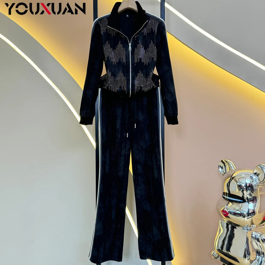 【高定新品】2024新品女装显瘦百搭韩版时尚休闲长袖运动套装69158