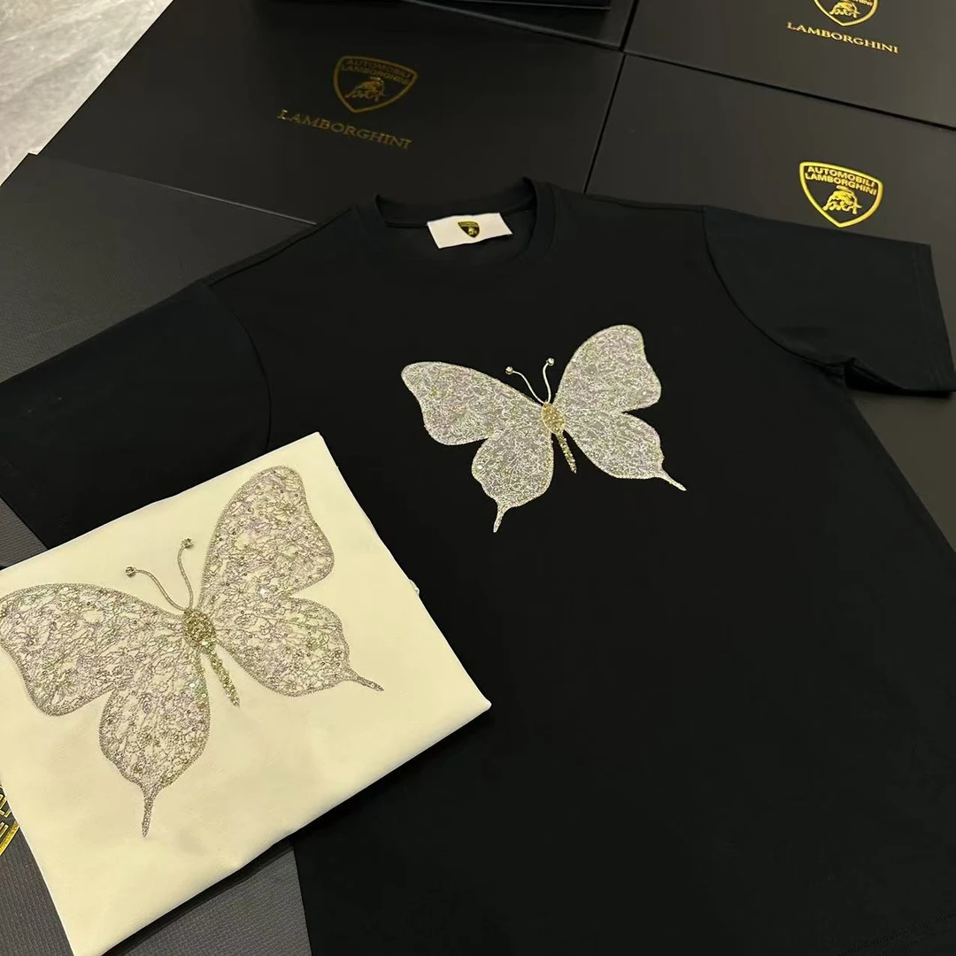 【兰博基尼】2025新款蝴蝶舞牛运女短袖G8208
