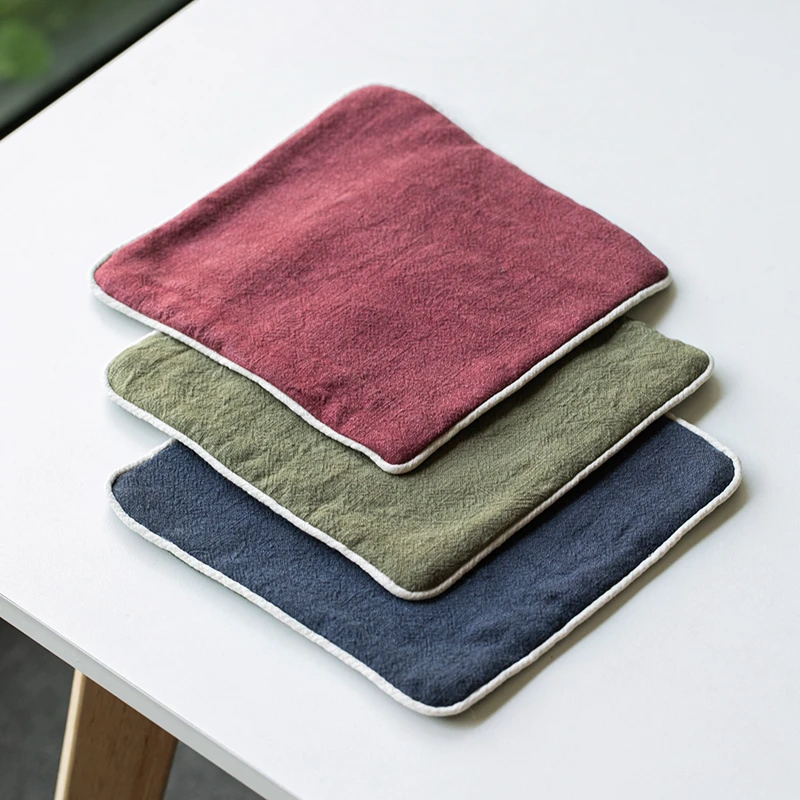 高档吸水棉麻茶巾布茶布茶垫茶桌抹布茶杯专用毛巾茶具茶台养壶巾