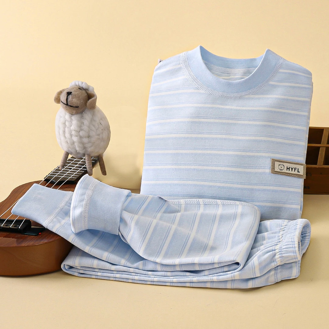 小方迪男童秋衣秋裤套装纯棉儿童保暖内衣秋冬男孩全棉女童棉毛衫