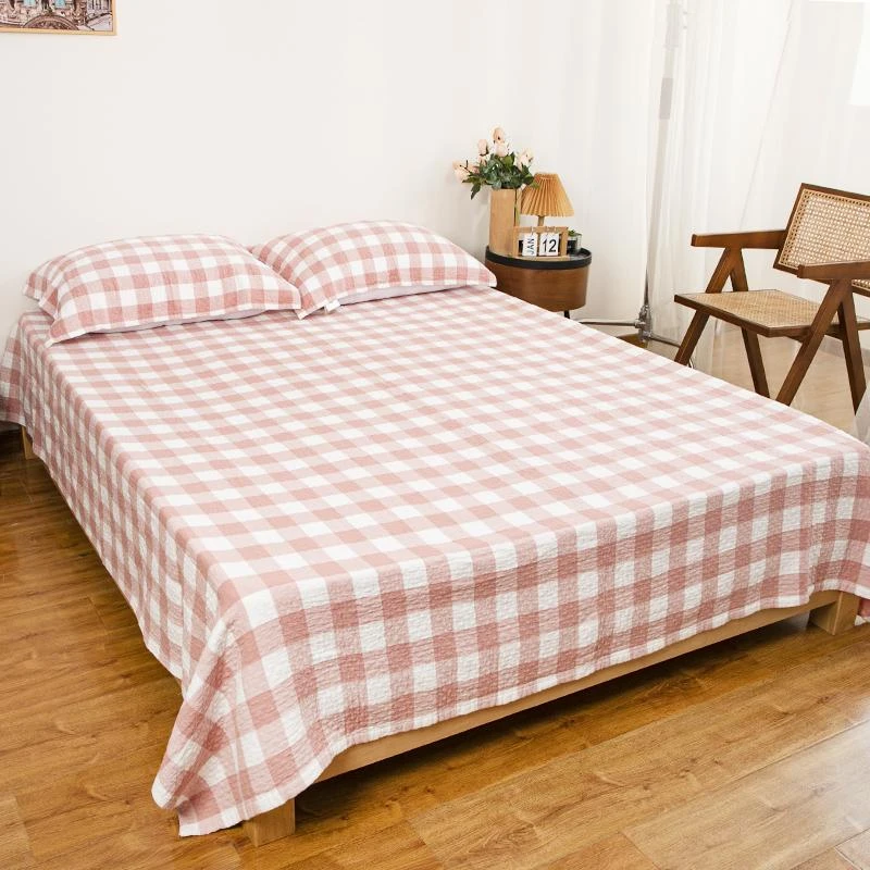 天竺良品【活动中】田园风毯子春秋夏三季可用床单盖毯休闲毯格子