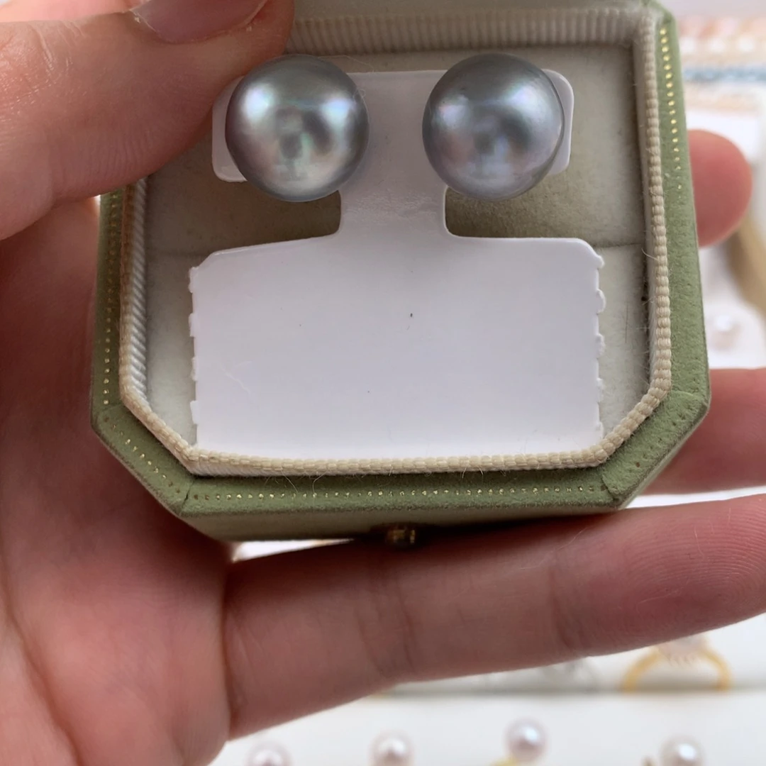 拼合珍珠（马贝珠）耳饰银S925镶嵌