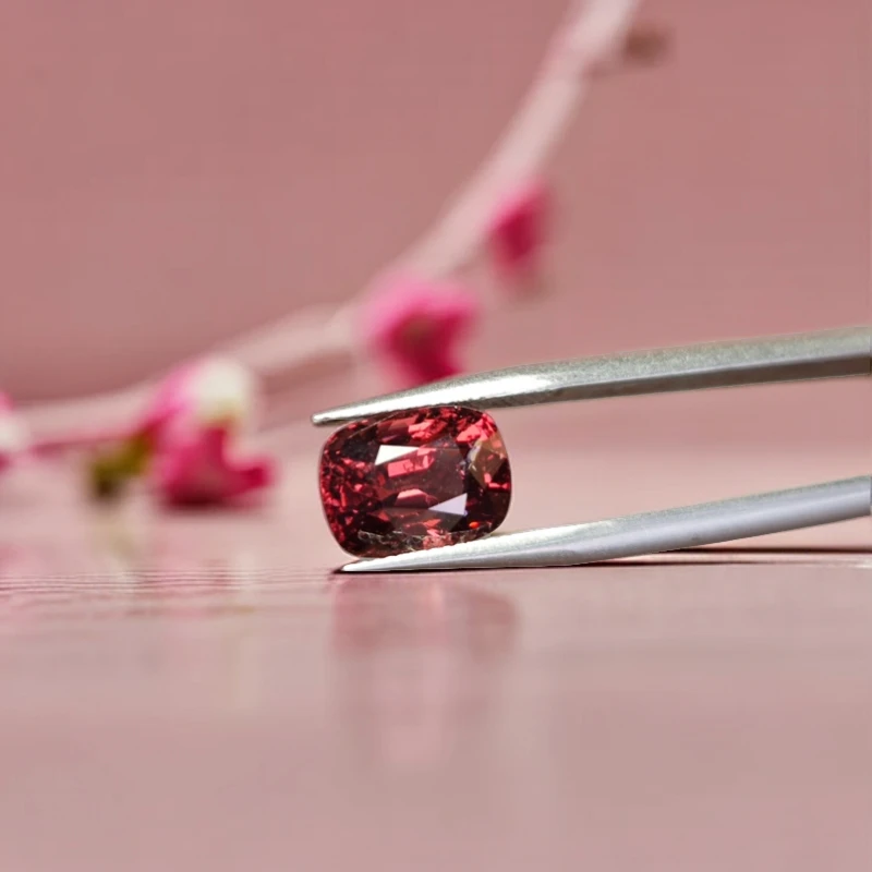 MOGOKSTAR/抹谷之星彩色精品尖晶石-枕型4.28ct-蔷薇色调-YY161