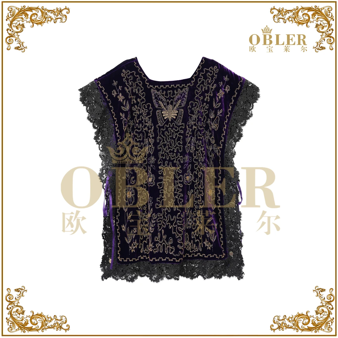 【欧宝莱尔】2025新款无袖T恤305-24808紫