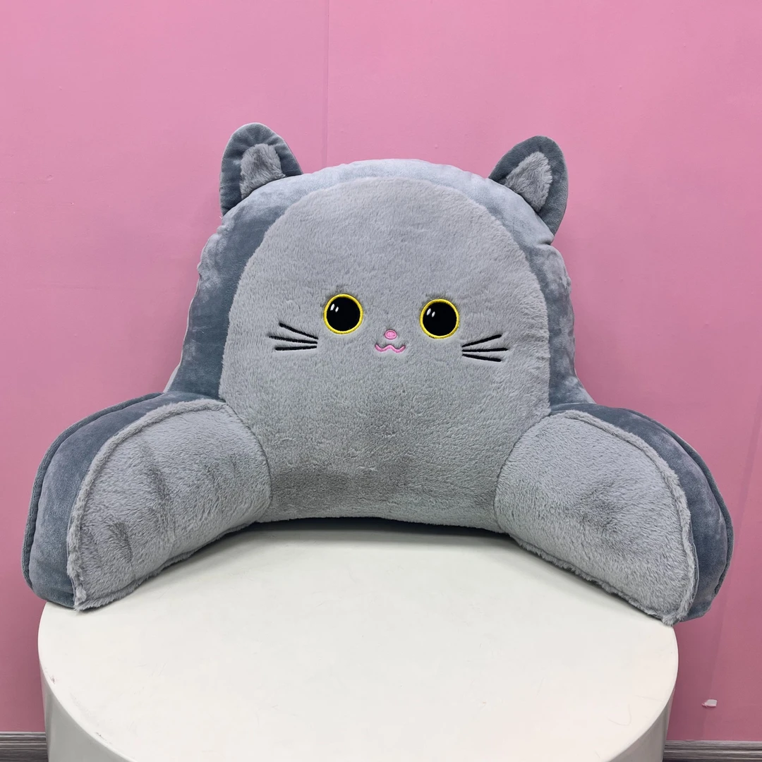 可爱猫咪靠垫靠背护腰靠居家沙发抱枕寝室床头玩手机靠枕女生礼物