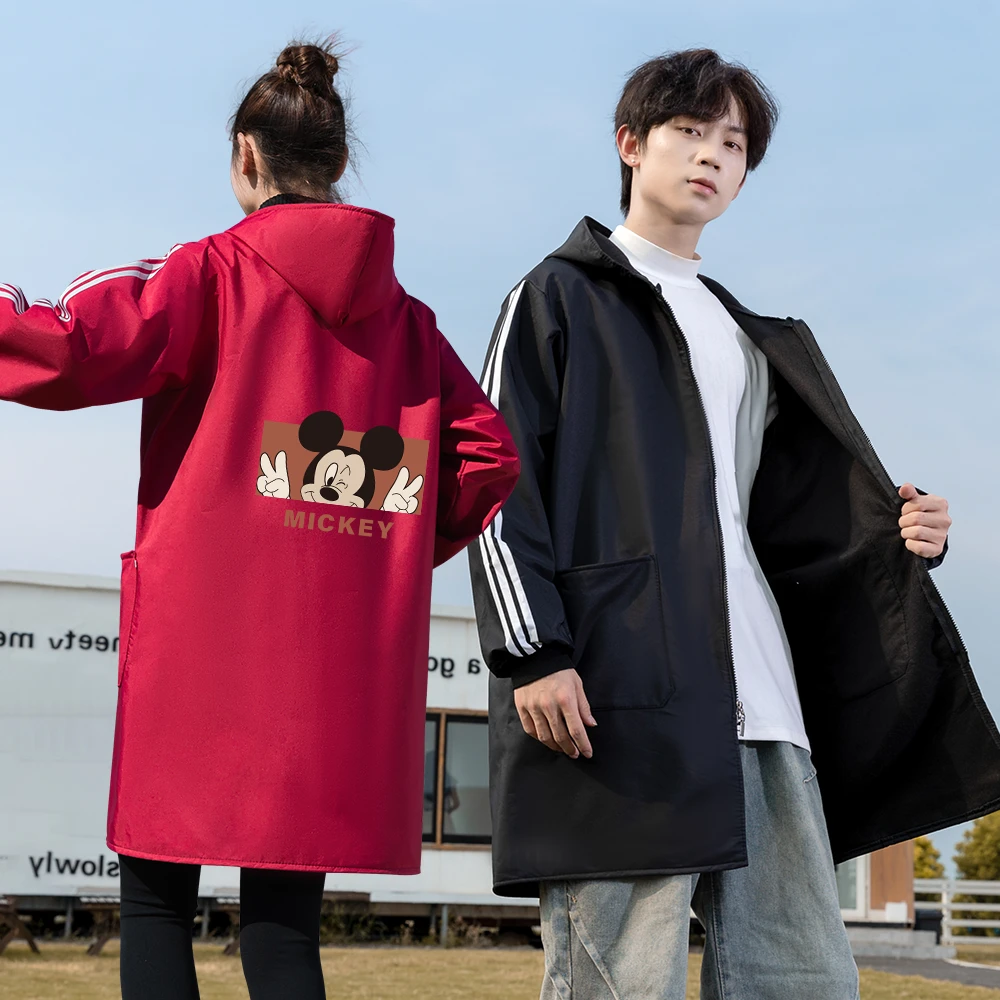 时尚卡通厨房围裙防水防风工作服罩衣加绒加厚成人大褂耐脏可印制